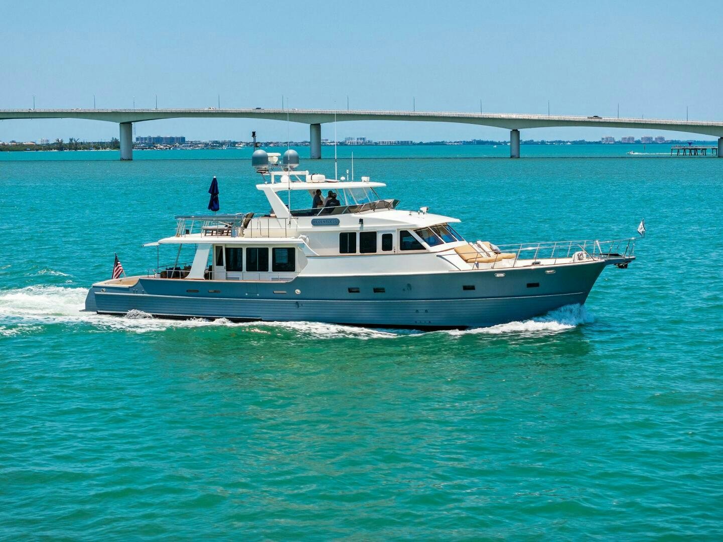 a boat on the water aboard RELENTLESS Yacht for Sale
