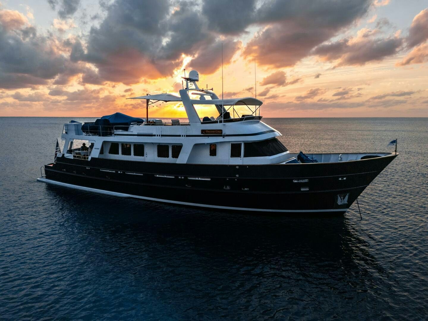 a boat in the water aboard PRECIOUS CARGO Yacht for Sale