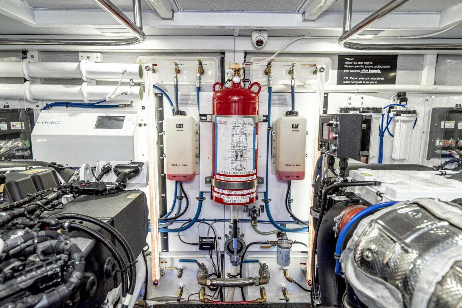 a machine with wires and tubes aboard KING OF NOTHING Yacht for Sale