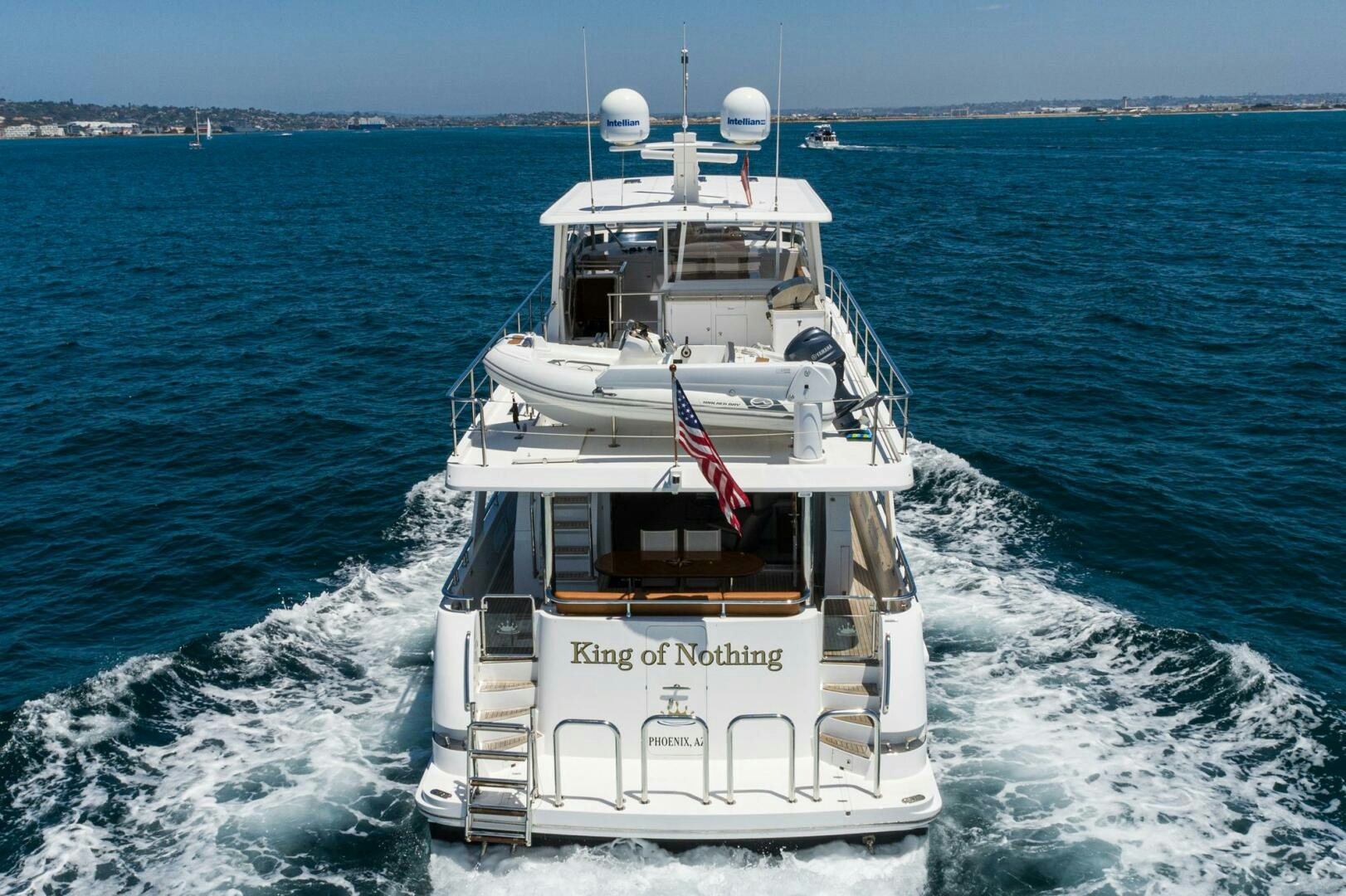 a boat on the water aboard KING OF NOTHING Yacht for Sale
