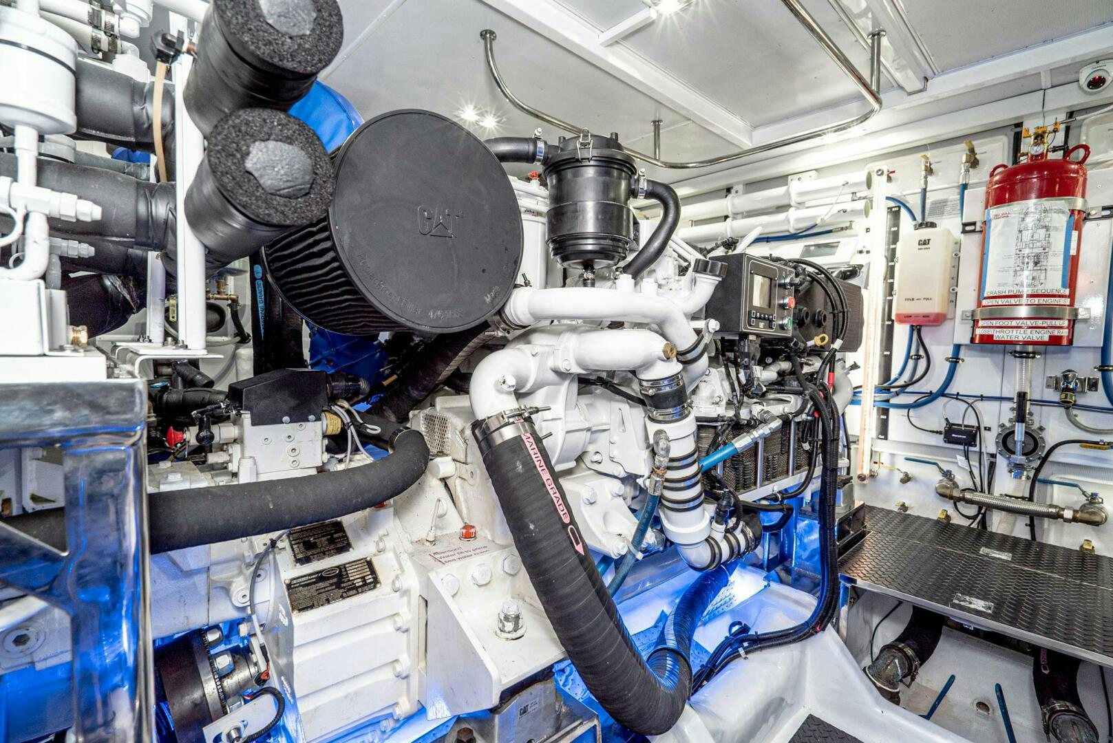 a close-up of a machine aboard KING OF NOTHING Yacht for Sale