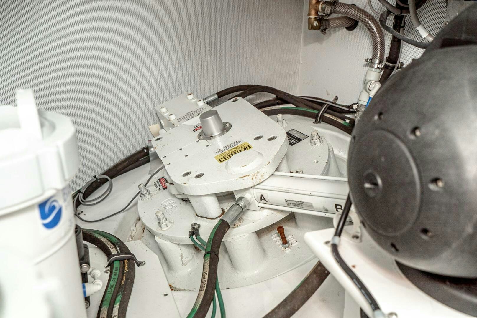 a machine with wires aboard KING OF NOTHING Yacht for Sale