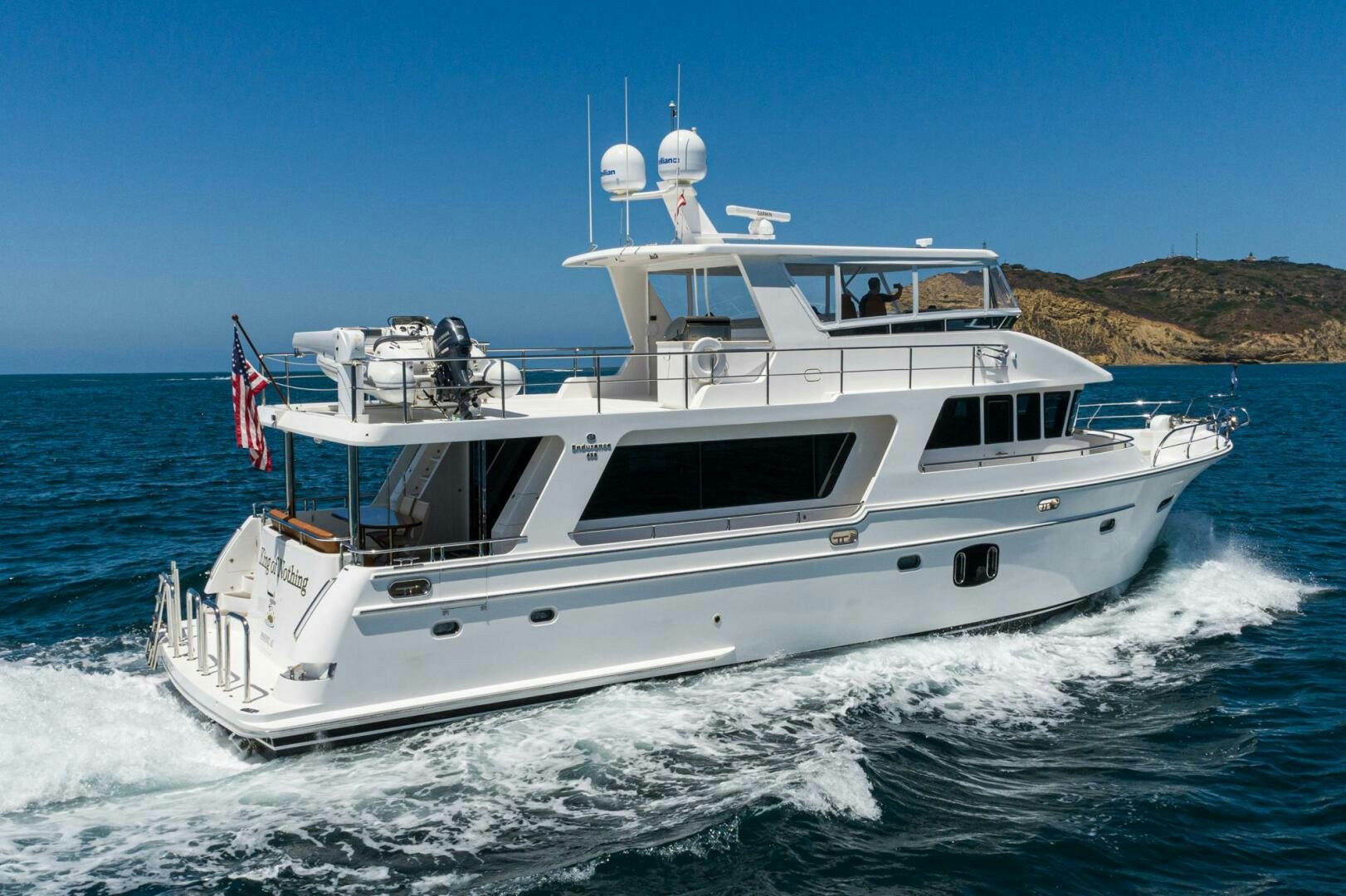 a boat on the water aboard KING OF NOTHING Yacht for Sale