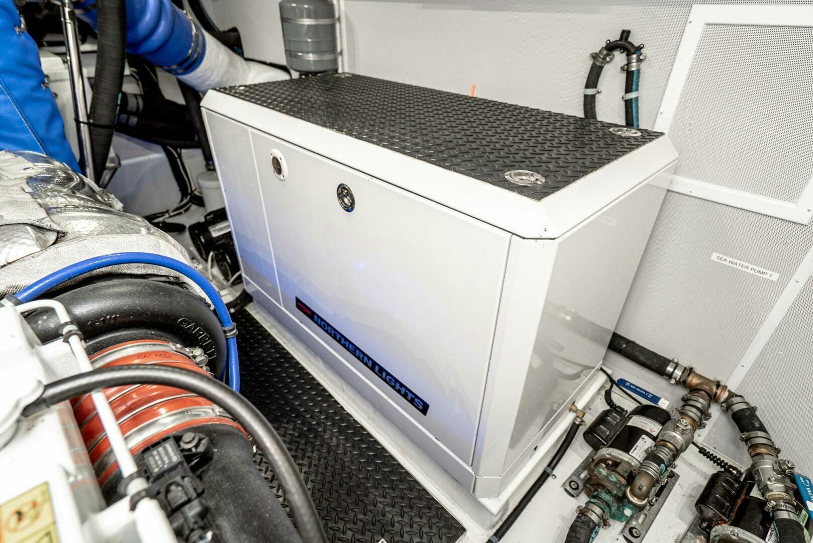 a machine with a blue screen aboard KING OF NOTHING Yacht for Sale