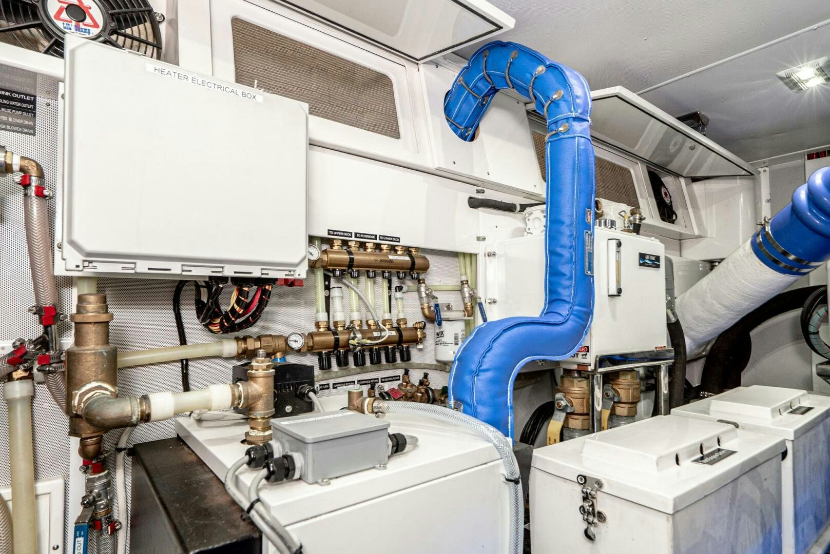 a machine with a blue tube aboard KING OF NOTHING Yacht for Sale