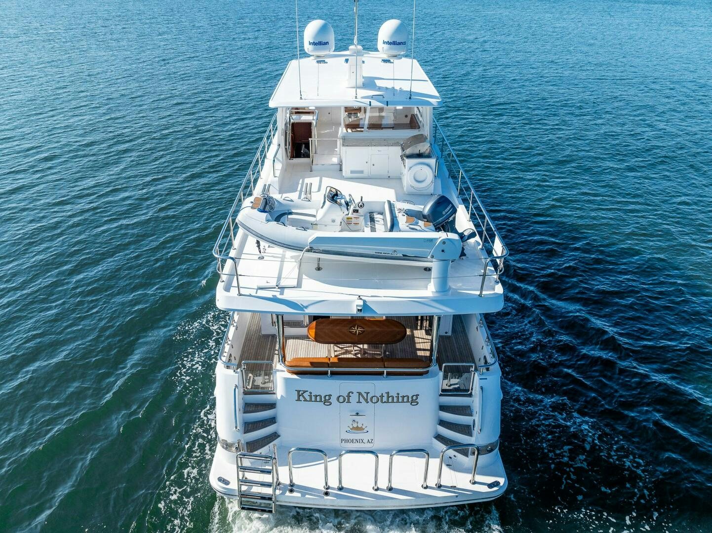 a boat on the water aboard KING OF NOTHING Yacht for Sale