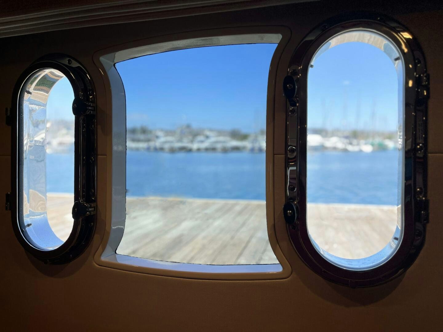 a view of the ocean from a train aboard KING OF NOTHING Yacht for Sale