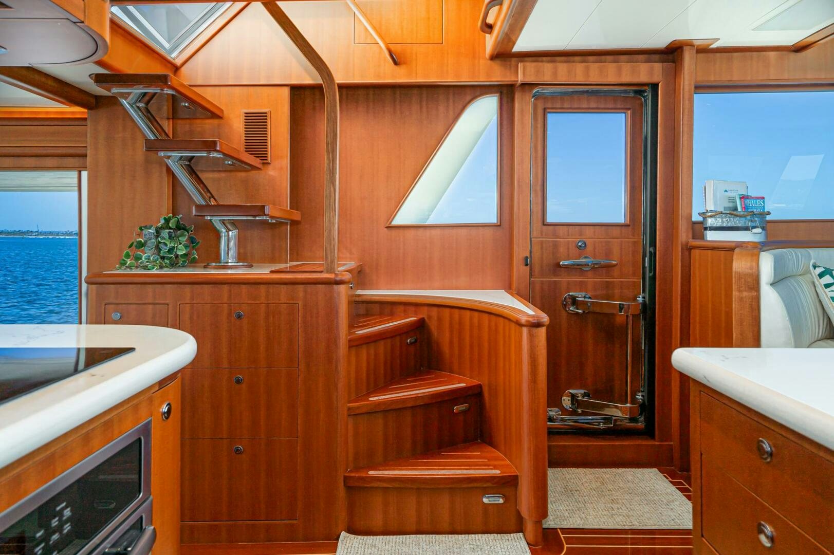 a wooden bunk bed in a room aboard KING OF NOTHING Yacht for Sale
