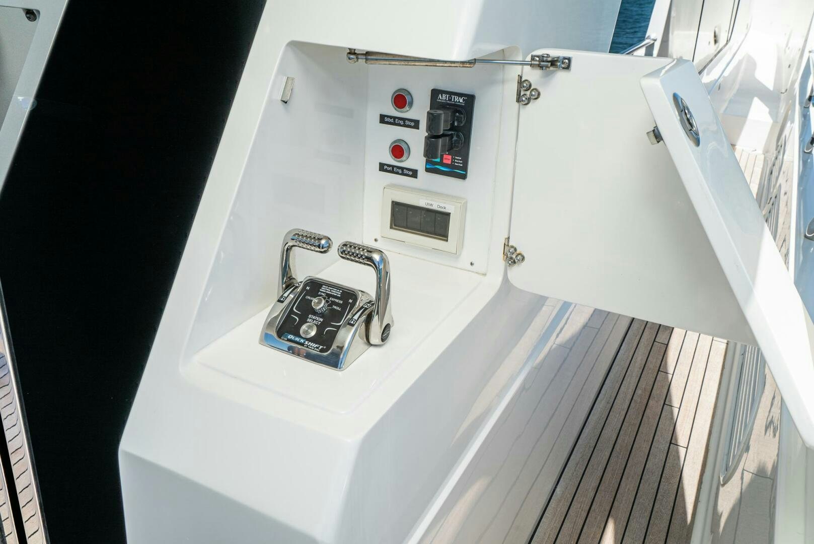 a white machine with buttons aboard KING OF NOTHING Yacht for Sale