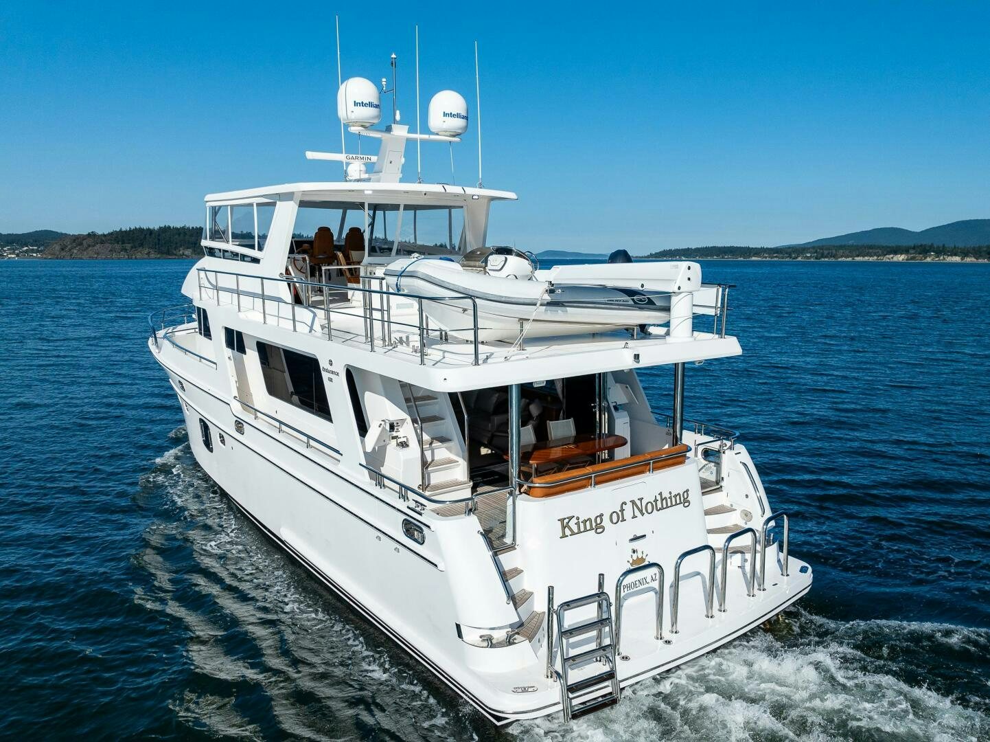 a boat on the water aboard KING OF NOTHING Yacht for Sale