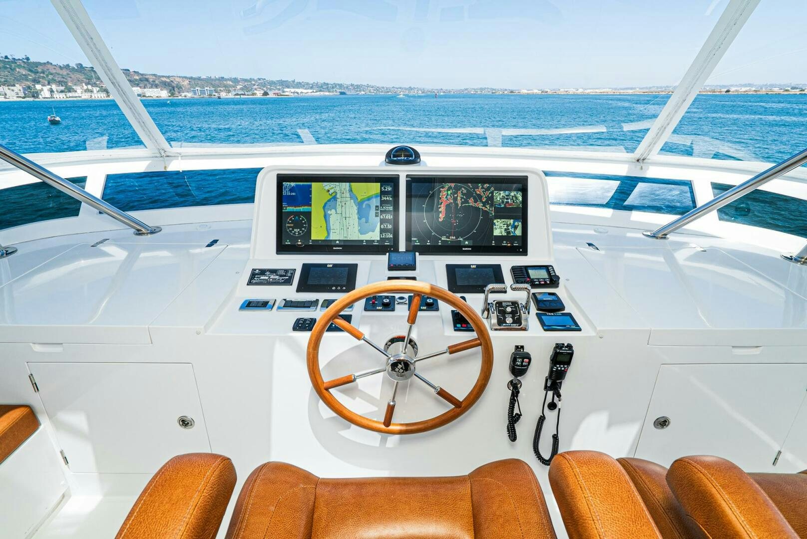 a dashboard of a boat aboard KING OF NOTHING Yacht for Sale