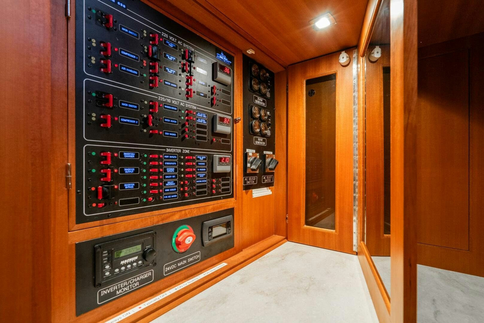 a machine in a room aboard KING OF NOTHING Yacht for Sale