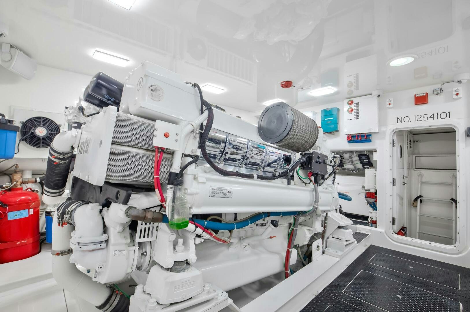 close-up of a white machine aboard DONE DEAL Yacht for Sale