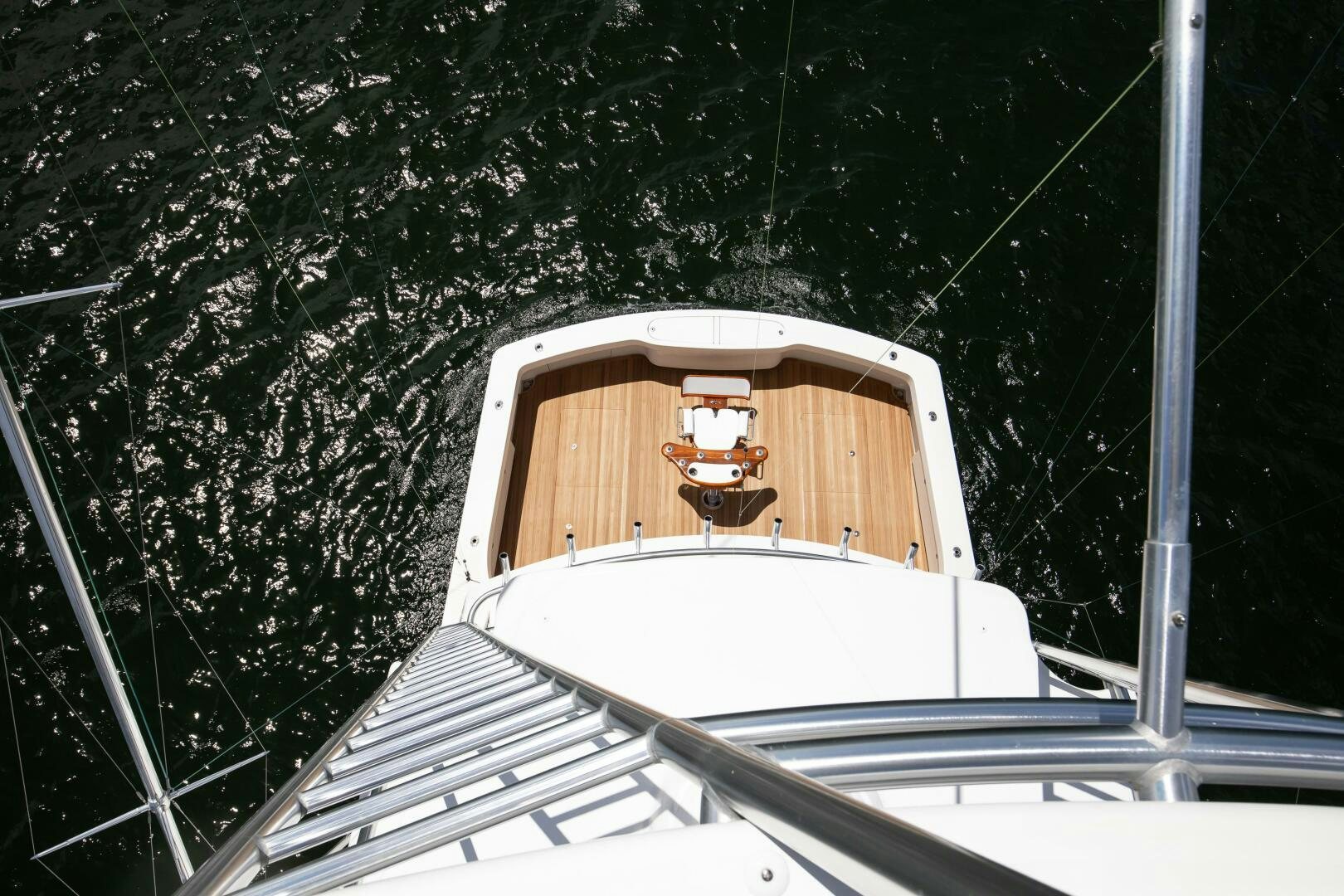 a small wooden structure with a small platform on top aboard DONE DEAL Yacht for Sale