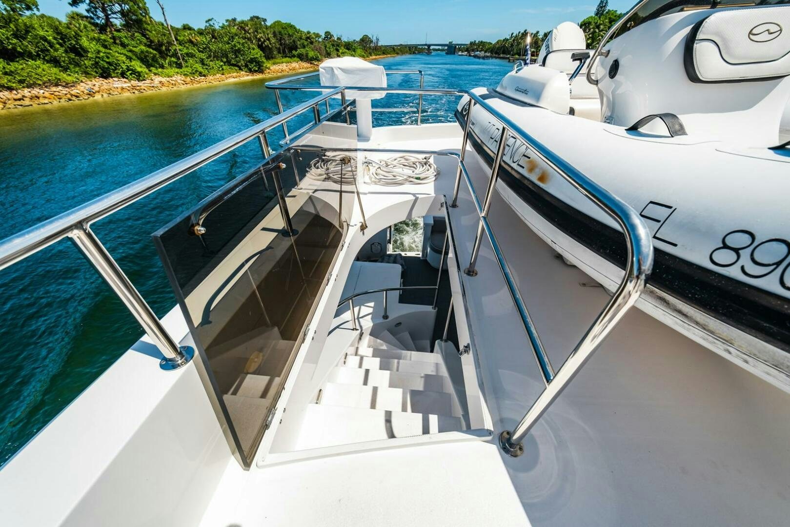 a boat on the water aboard GRACE Yacht for Sale