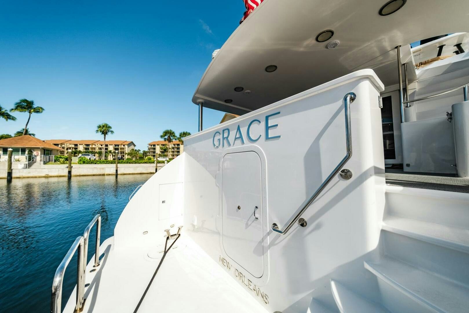a boat on the water aboard GRACE Yacht for Sale