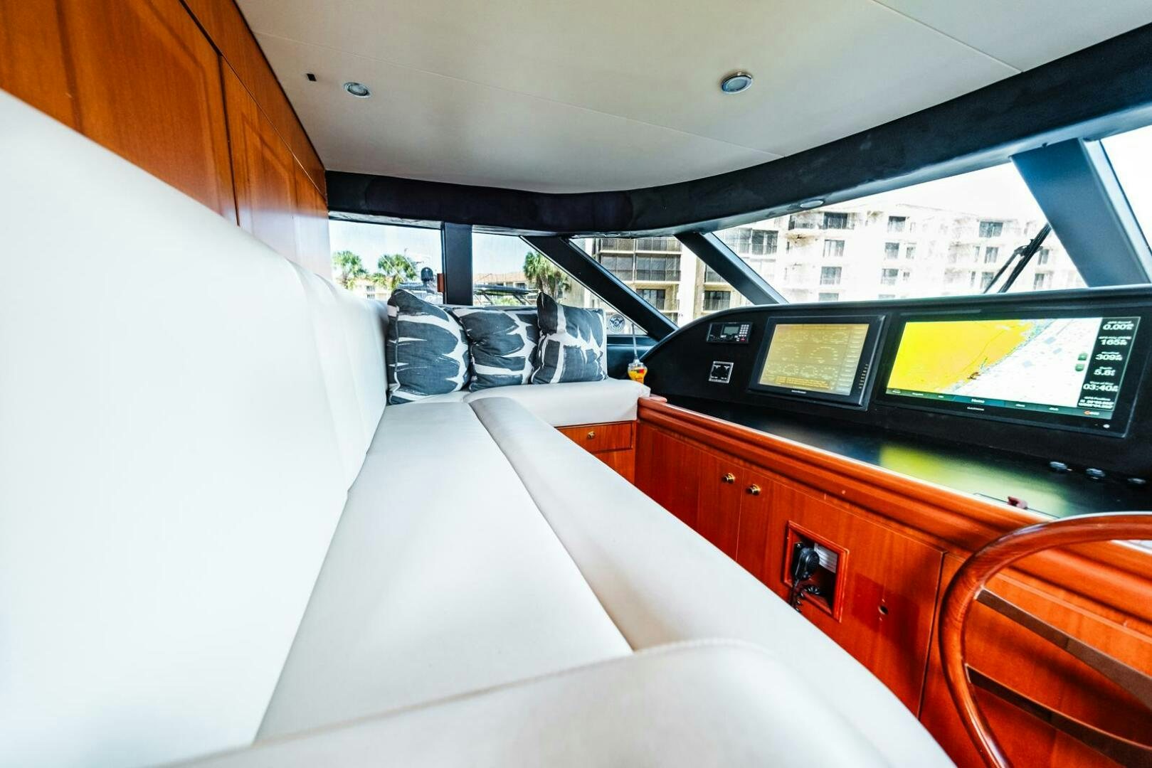 inside of a vehicle aboard GRACE Yacht for Sale