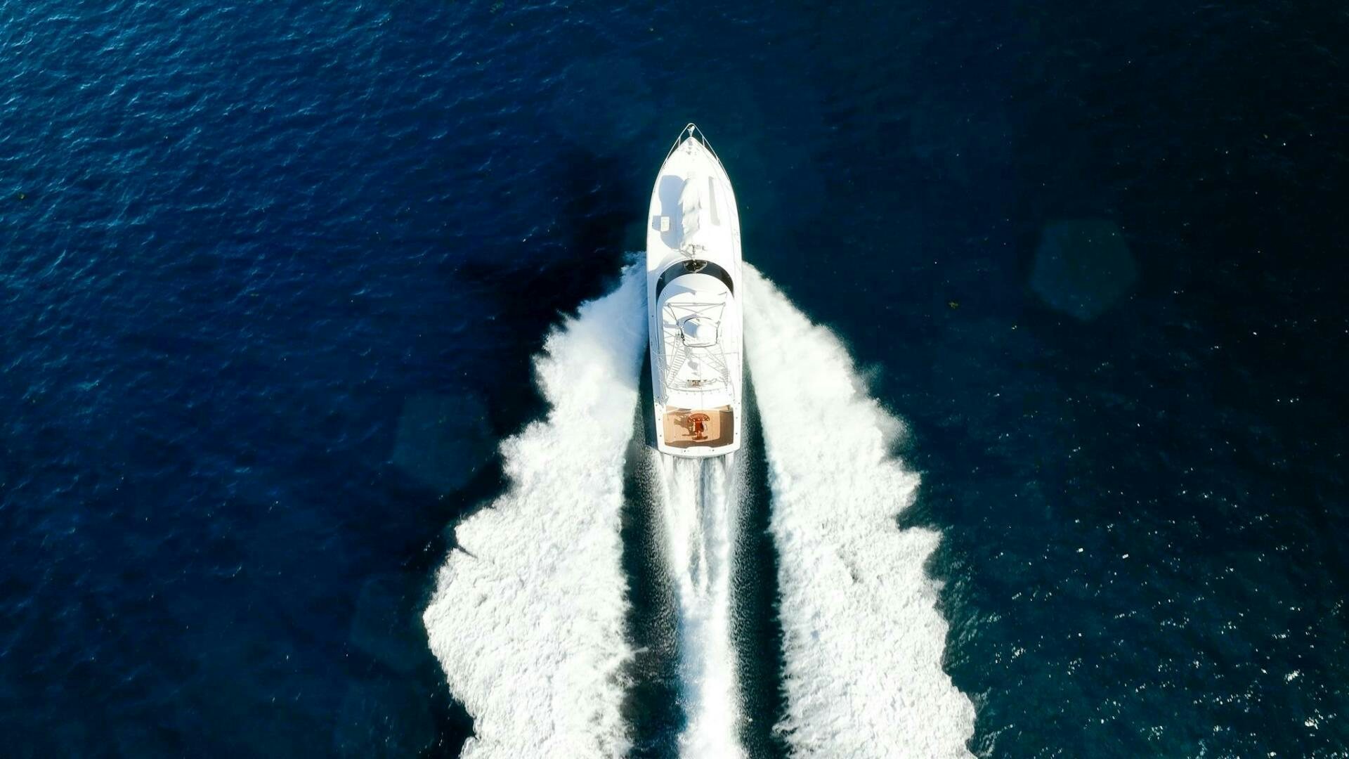 a rocket in the sky aboard VOODOO Yacht for Sale