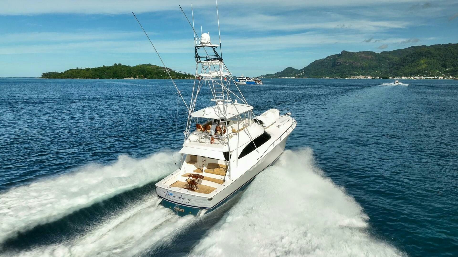 a boat on the water aboard VOODOO Yacht for Sale