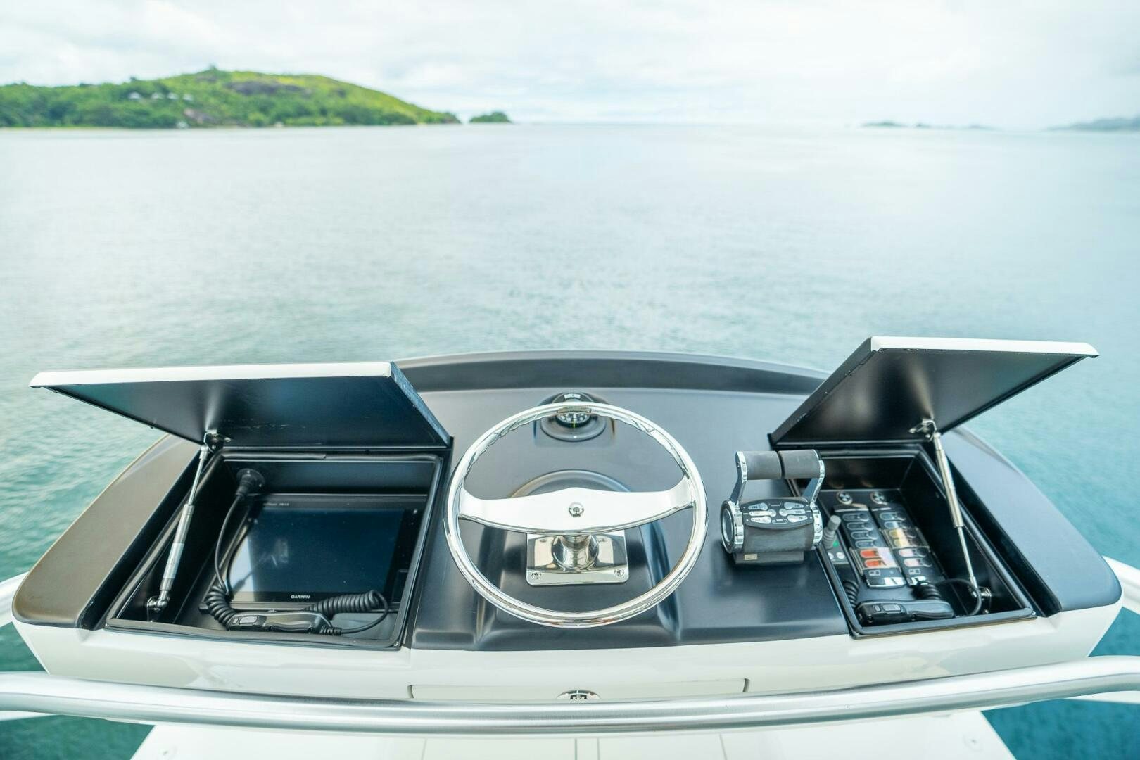 the inside of a car aboard VOODOO Yacht for Sale
