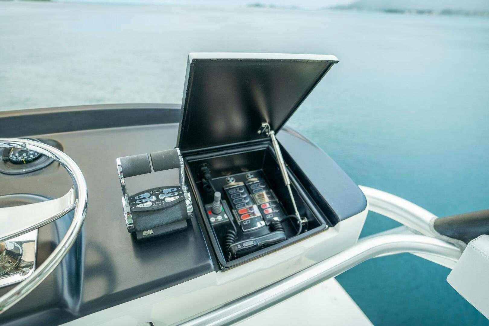 a close-up of a computer aboard VOODOO Yacht for Sale