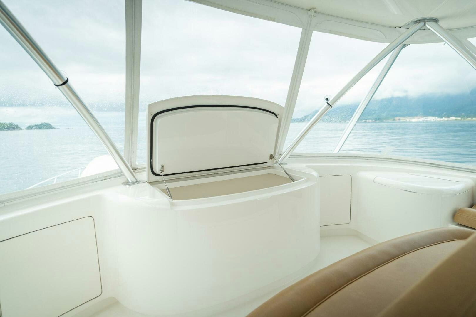 a boat with a window aboard VOODOO Yacht for Sale