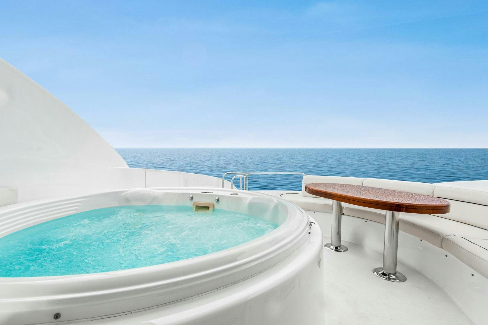 a pool on a balcony aboard HIGH LIFE Yacht for Sale
