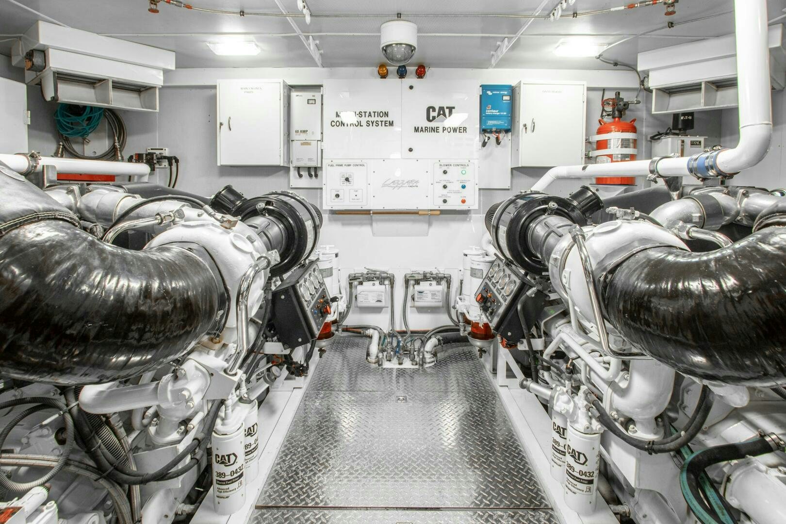 a room with machinery aboard HIGH LIFE Yacht for Sale