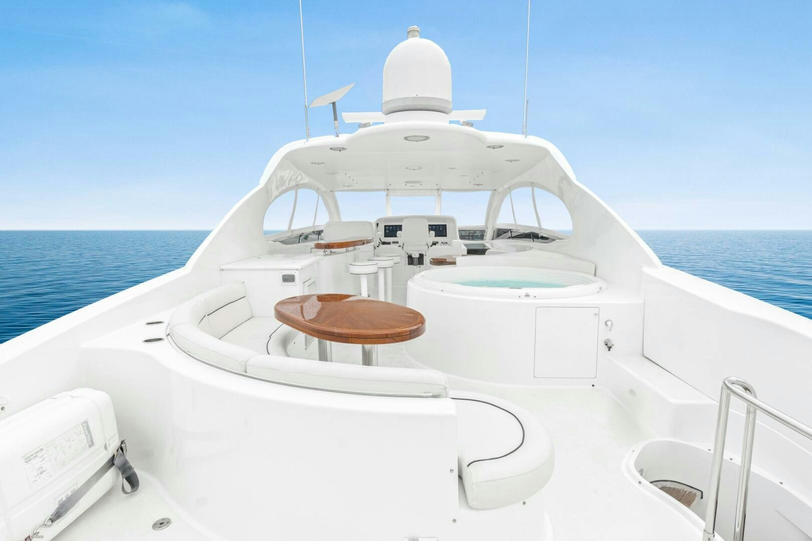 a white yacht on the water aboard HIGH LIFE Yacht for Sale