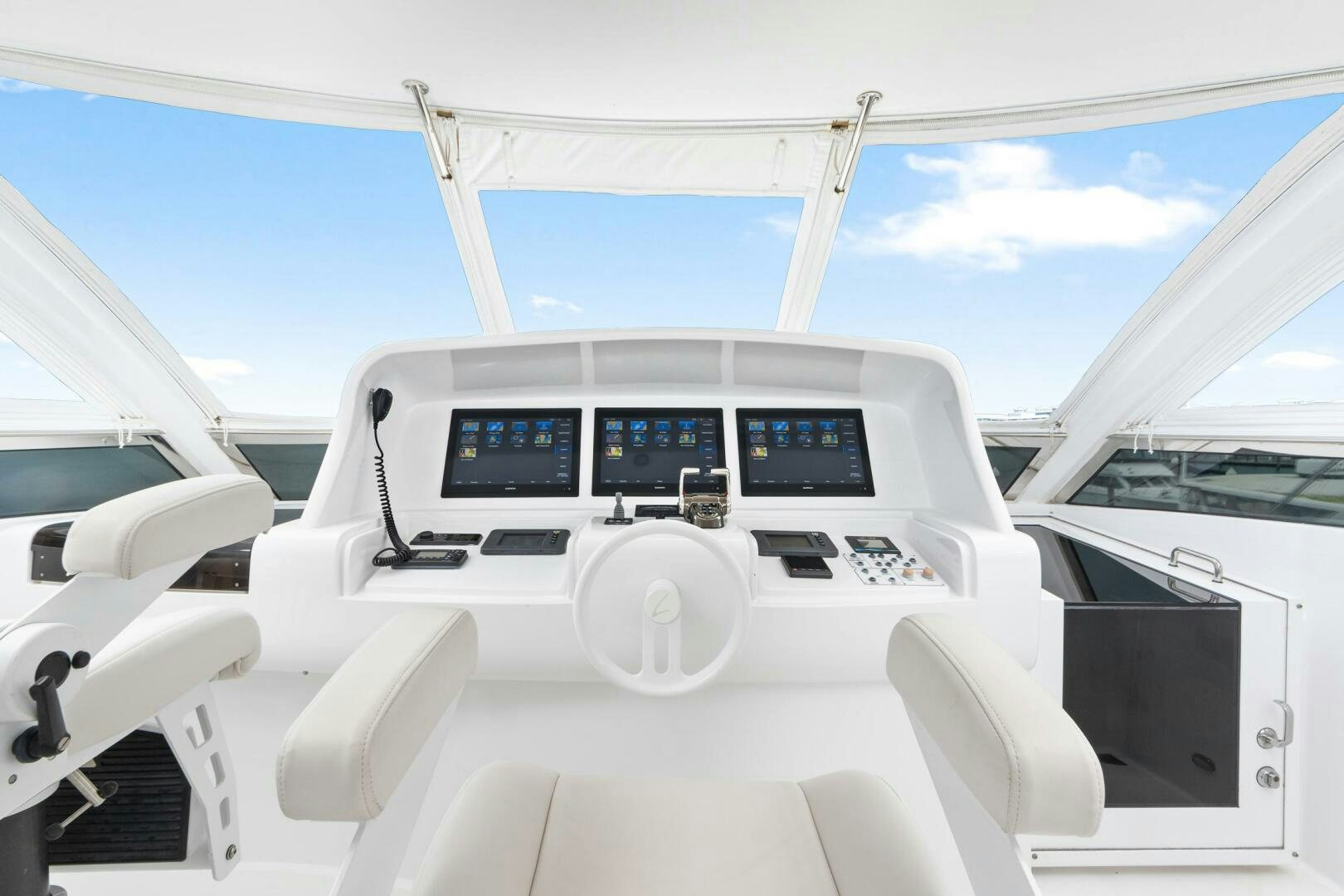 the cockpit of a plane aboard HIGH LIFE Yacht for Sale