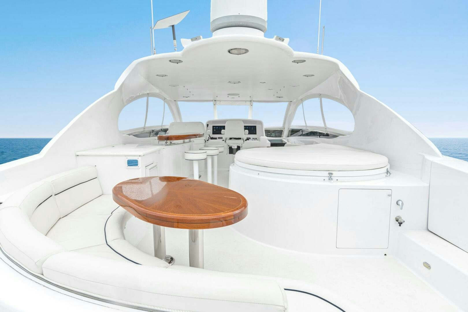 a white boat on a white surface aboard HIGH LIFE Yacht for Sale