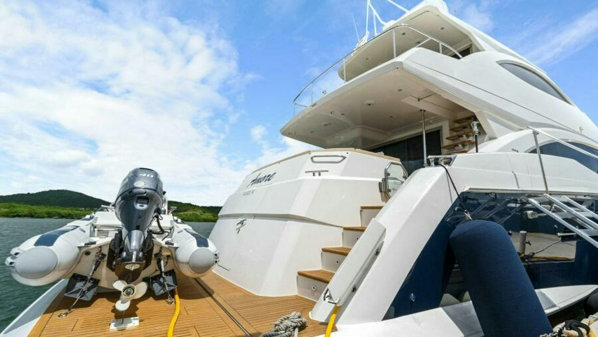 a boat on a boat aboard AMORE Yacht for Sale