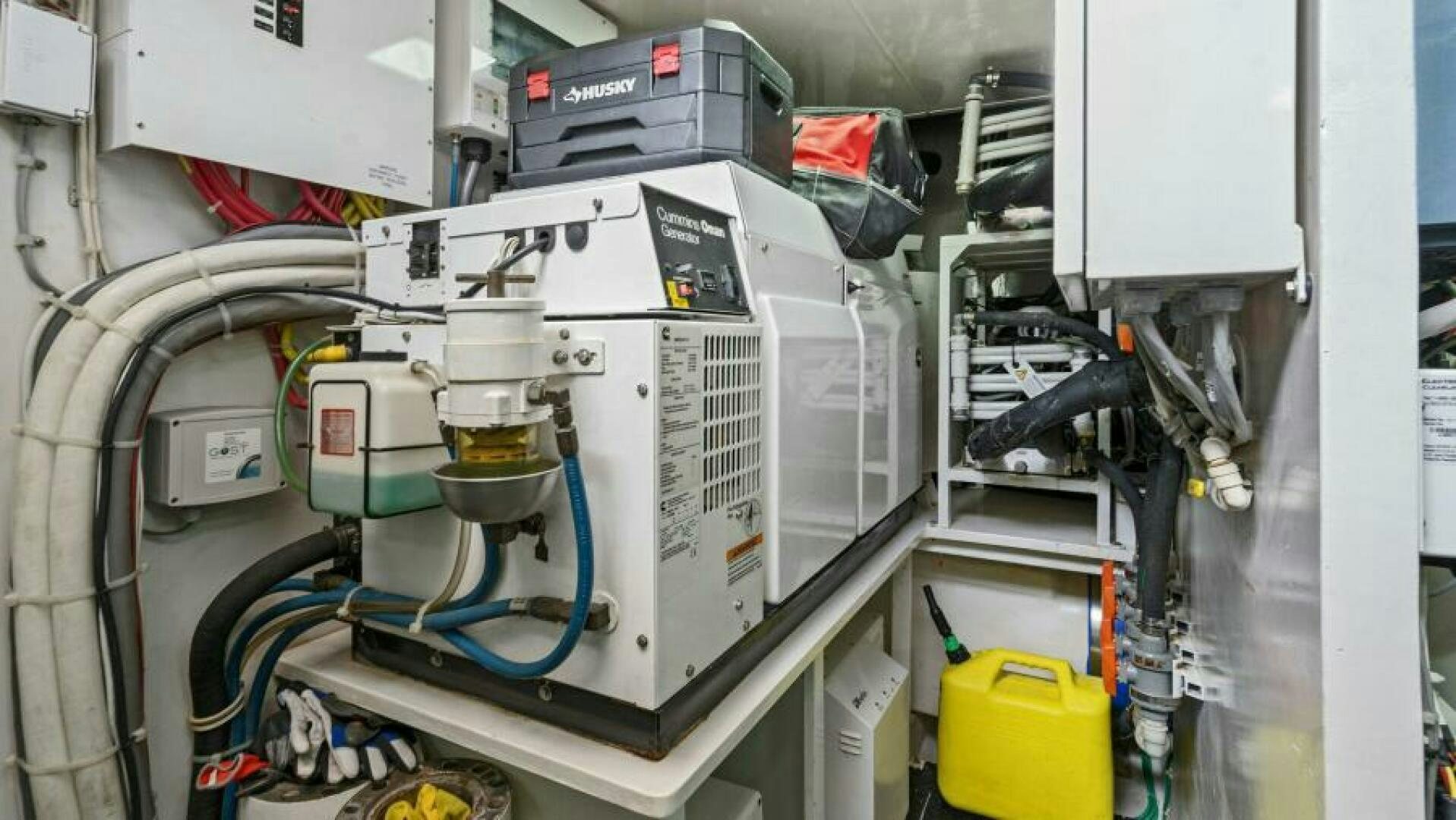 a machine with wires and cables aboard AMORE Yacht for Sale