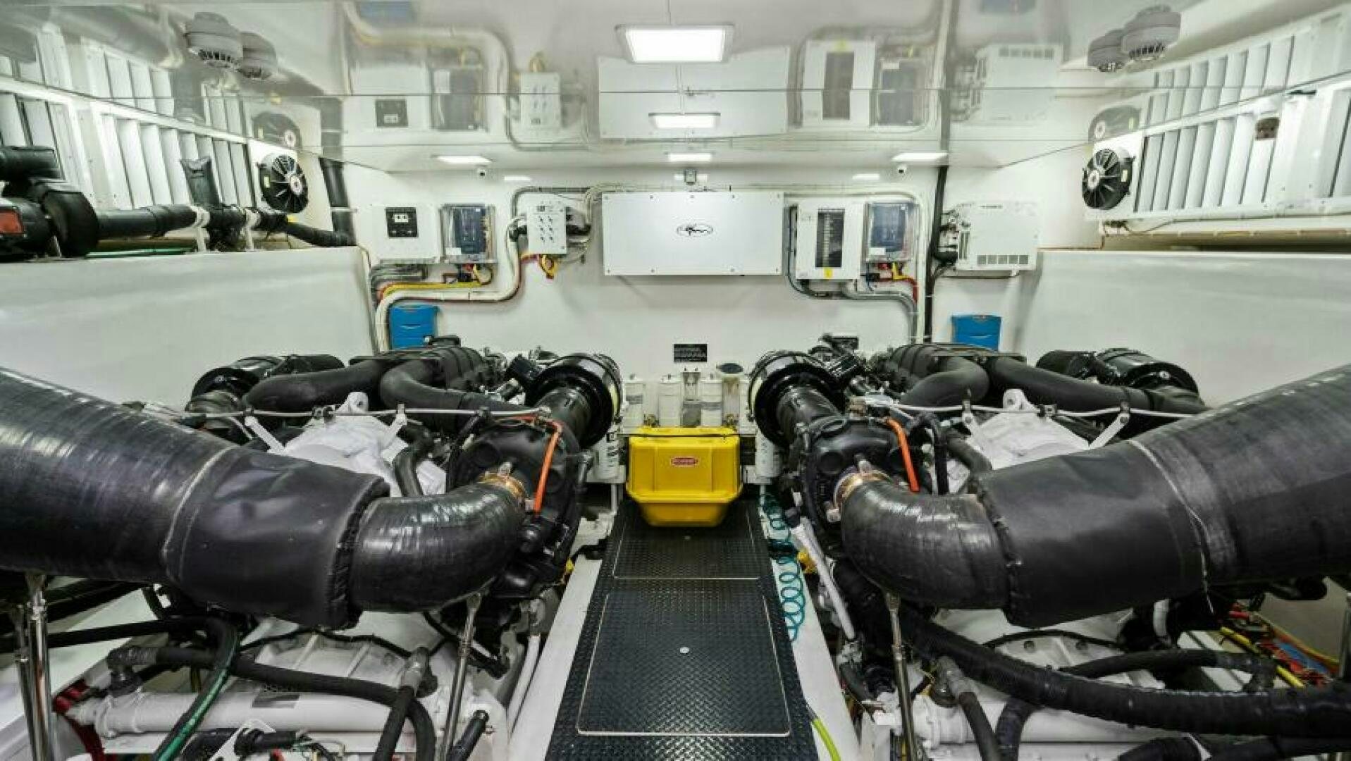 a machine inside a factory aboard AMORE Yacht for Sale