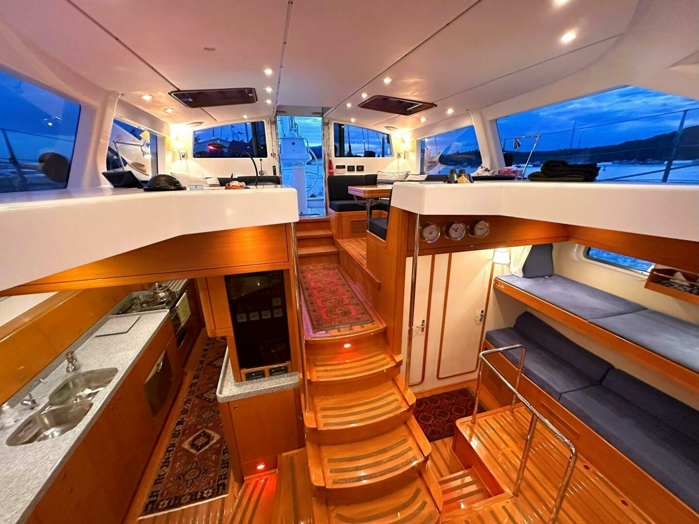 inside of a building aboard LEONORE Yacht for Sale