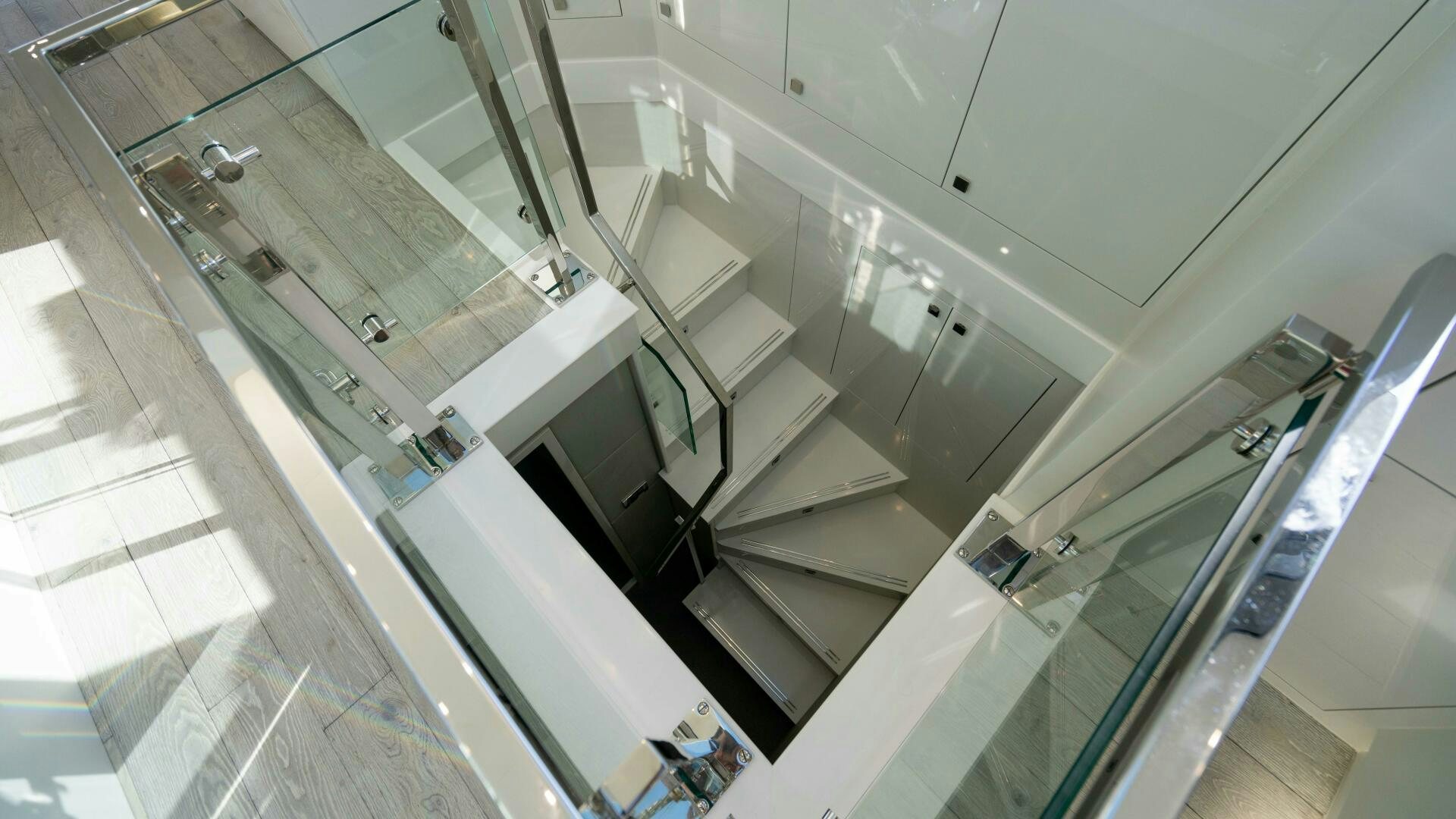 a view of a building from the ground aboard IMAGINE Yacht for Sale