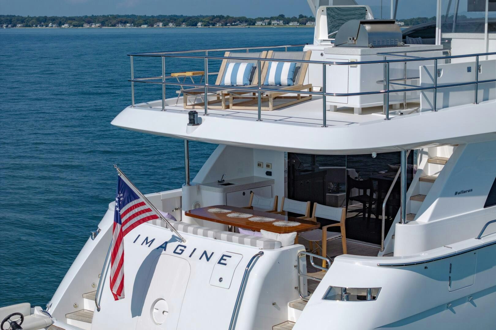 a boat on the water aboard IMAGINE Yacht for Sale