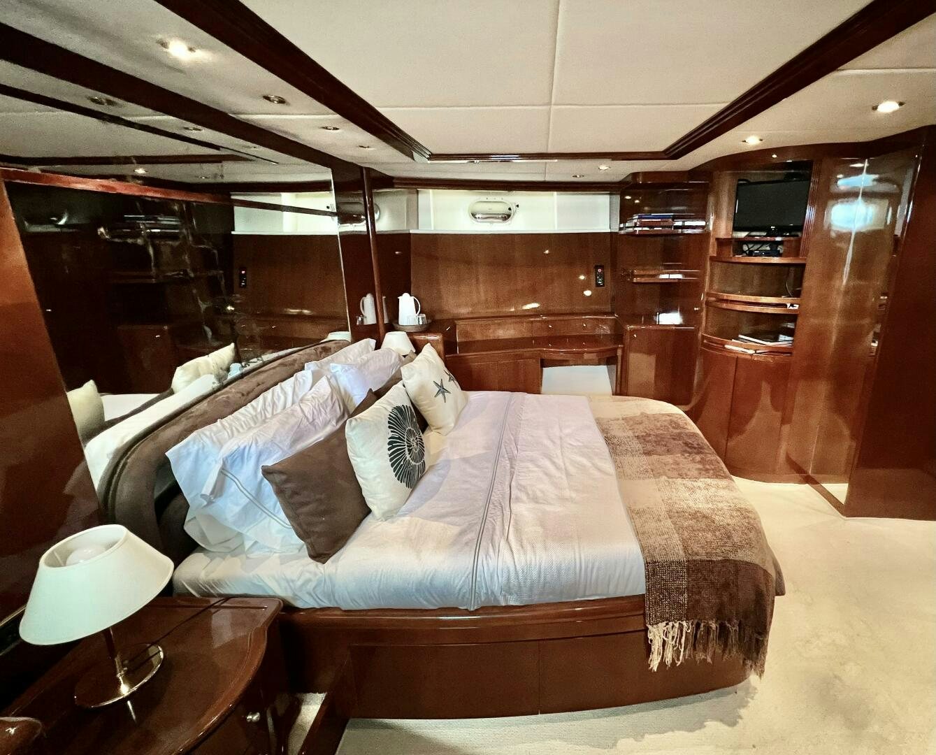 a bed in a cabin aboard GARI Yacht for Sale