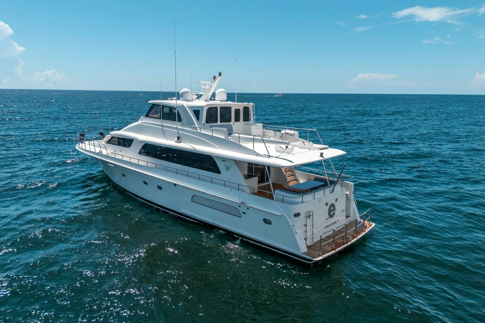 a boat in the water aboard E Yacht for Sale
