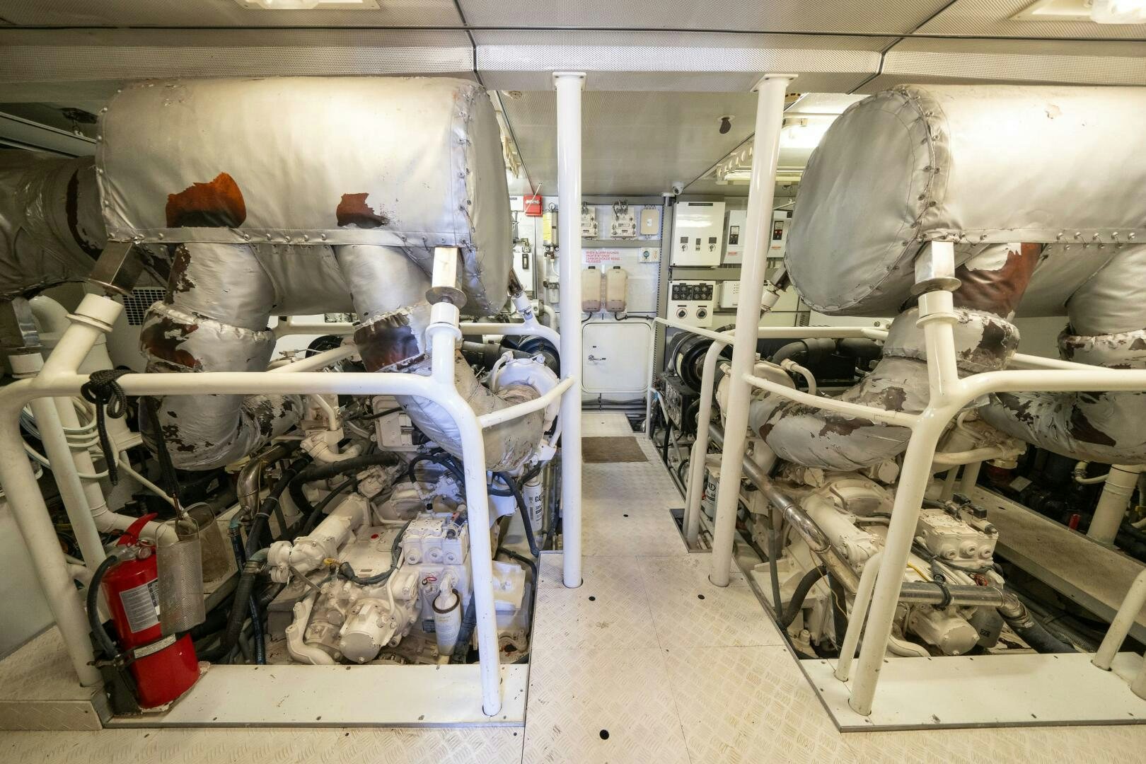 a room with machinery and tools aboard E Yacht for Sale