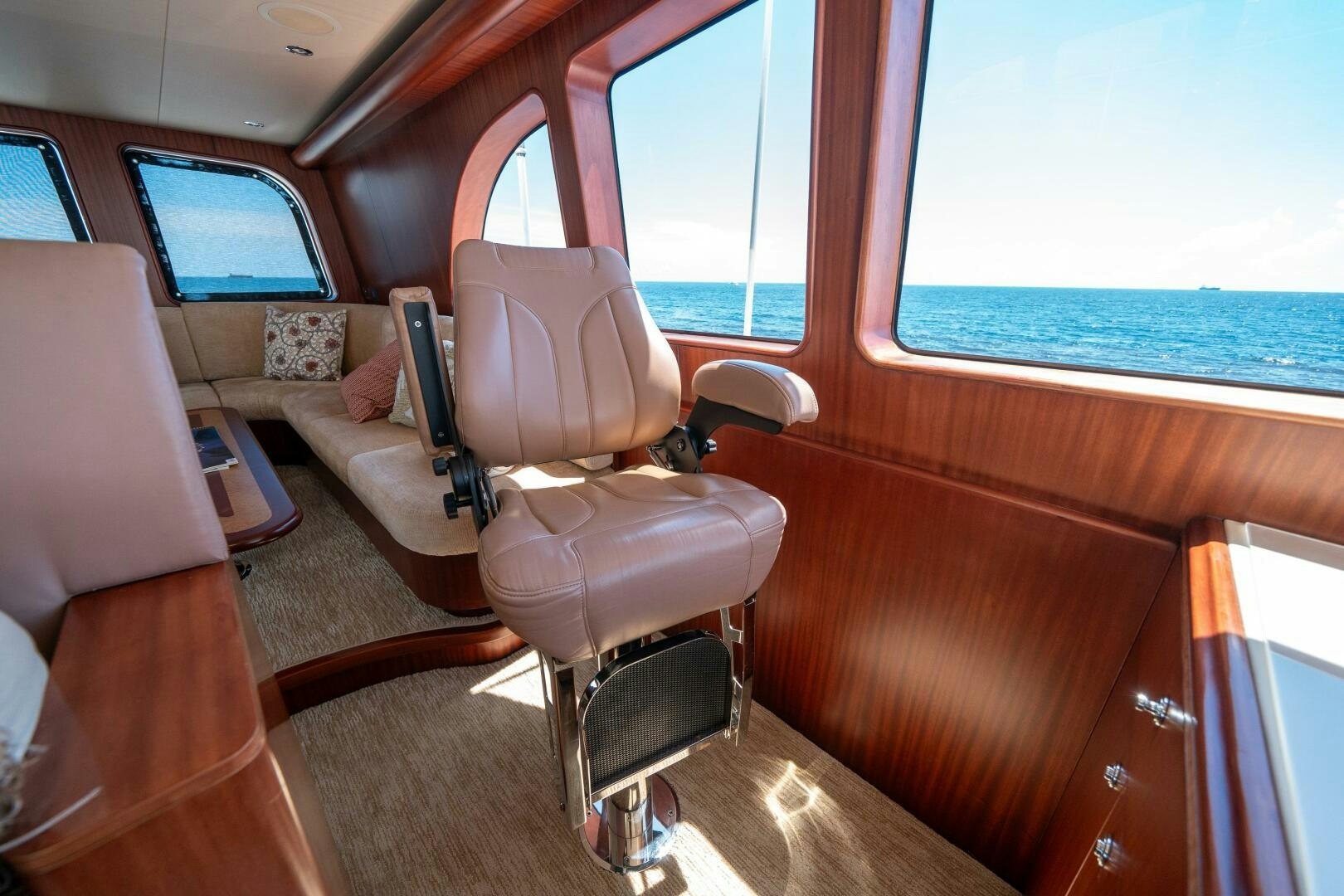 a vehicle with seats and a seat aboard E Yacht for Sale