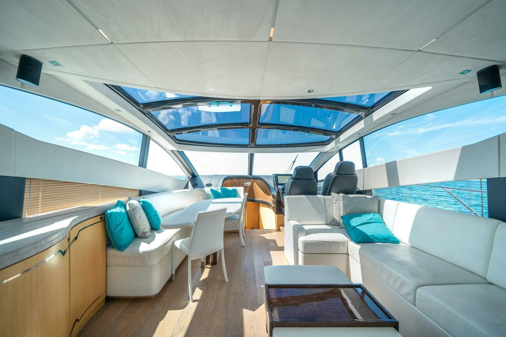 inside of a plane aboard MYLE Yacht for Sale