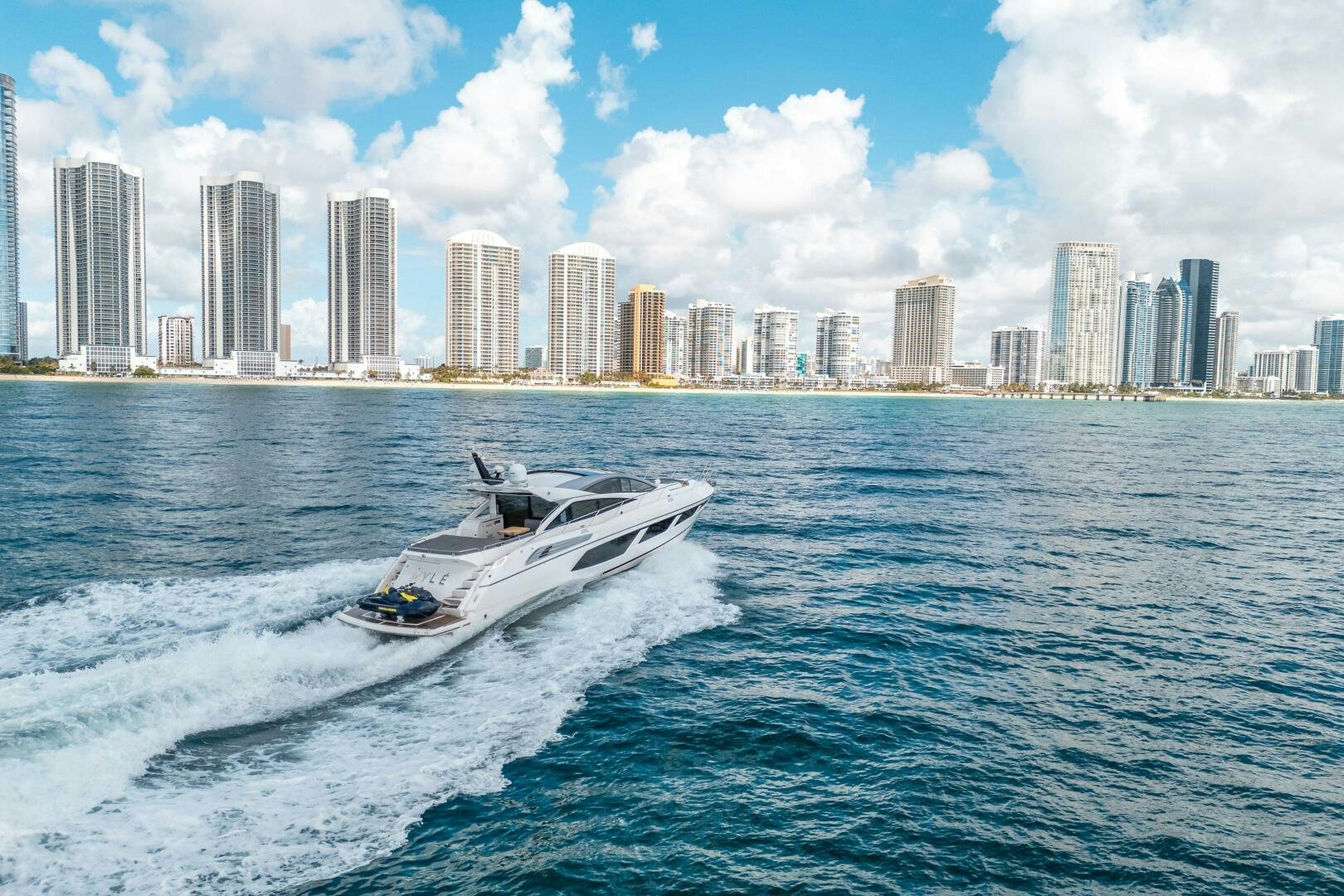a boat on the water aboard MYLE Yacht for Sale