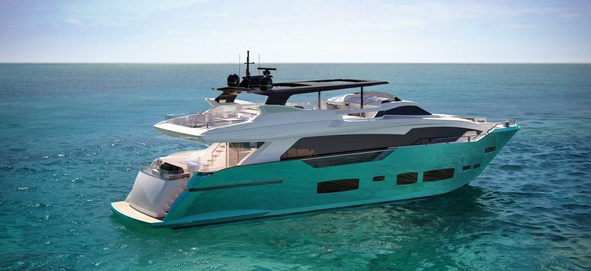 a white yacht in the ocean aboard ONE OWNER Yacht for Sale