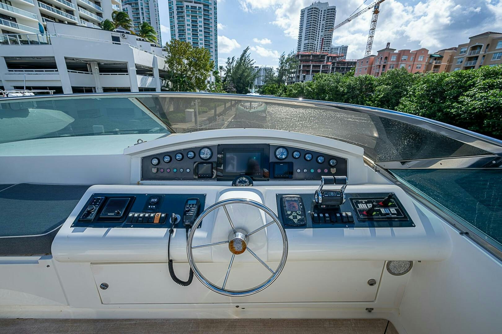 the inside of a car aboard INTERVENTION Yacht for Sale