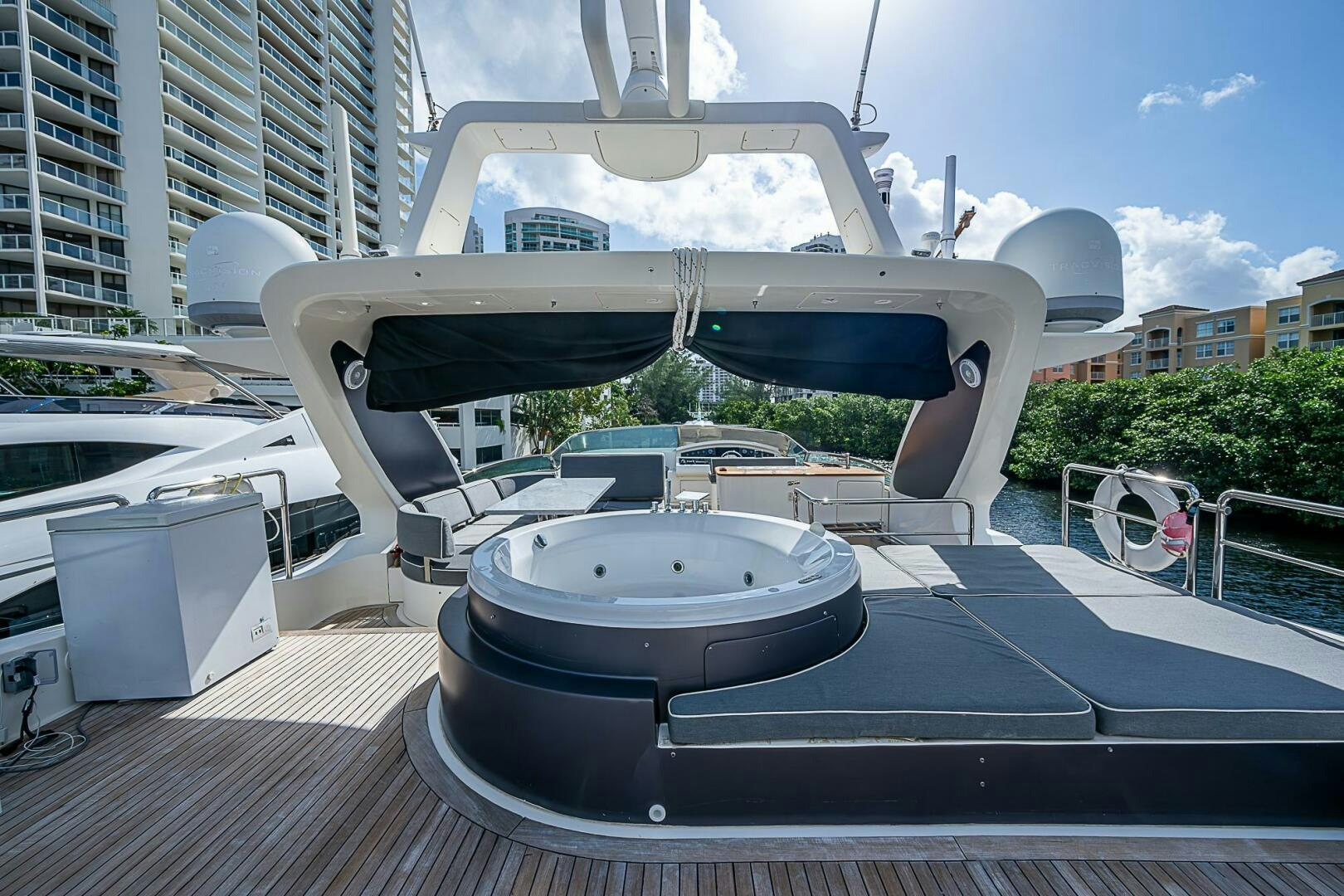 a large building with a dome roof aboard INTERVENTION Yacht for Sale