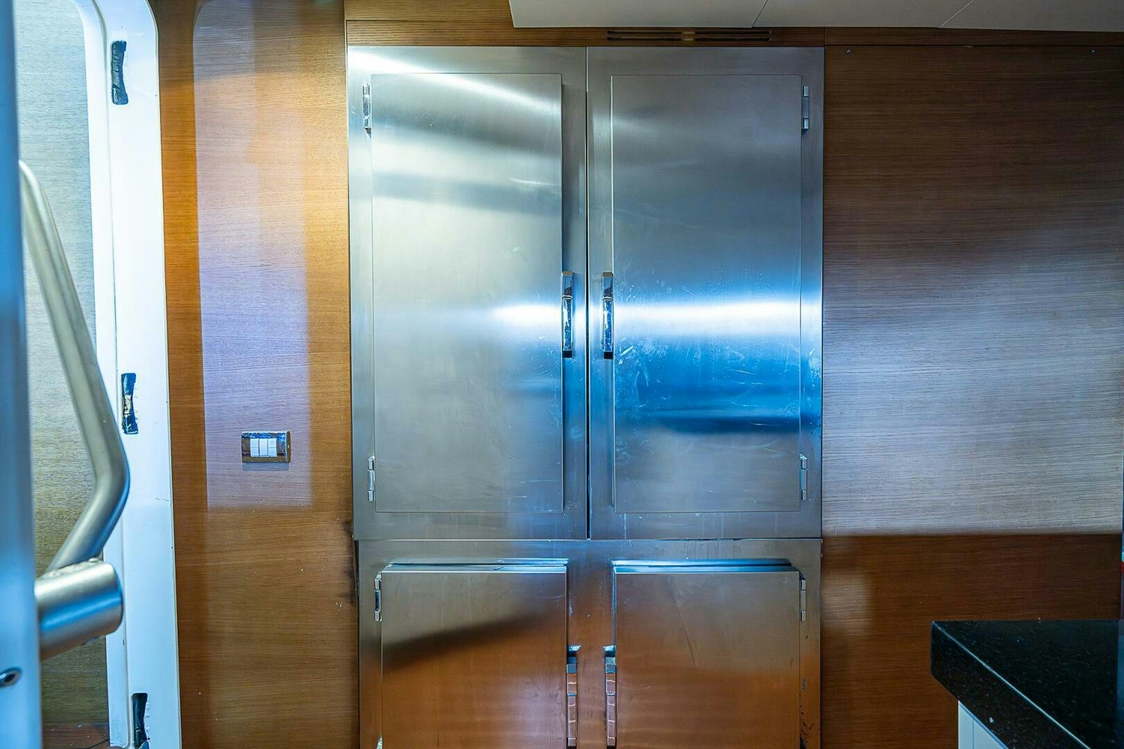 a large metal door aboard INTERVENTION Yacht for Sale