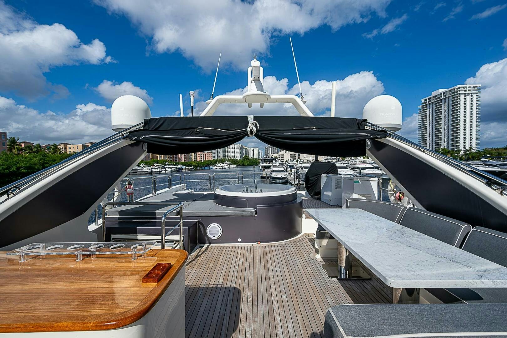 a large ship docked aboard INTERVENTION Yacht for Sale
