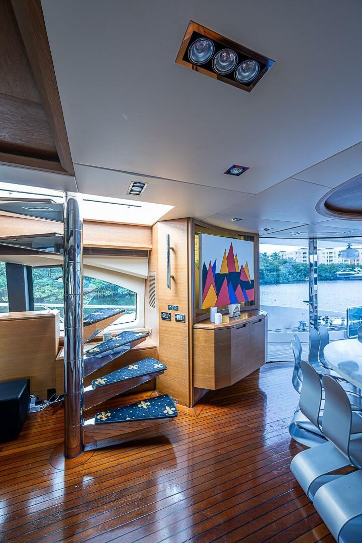 a room with a slide aboard INTERVENTION Yacht for Sale