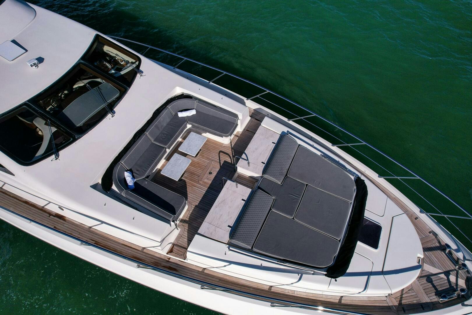 a high angle view of a boat aboard INTERVENTION Yacht for Sale